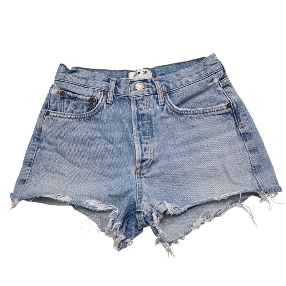 Agolde Parker Button Fly Denim Shorts Size 25